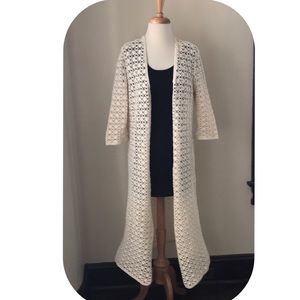 Vintage Duster Open Knit Cardigan FABULOUS!
